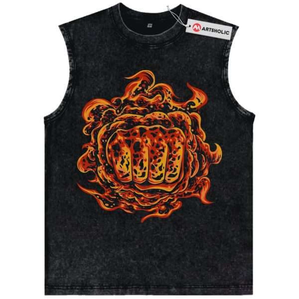 Akainu Magma Fist Tank Top, One Piece Tank Top, Anime Tank Top, Vintage Tank Top