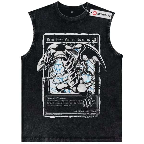 Blue Eyes White Dragon Tank Top, Yugioh Tank Top, Anime Tank Top, Vintage Tank Top