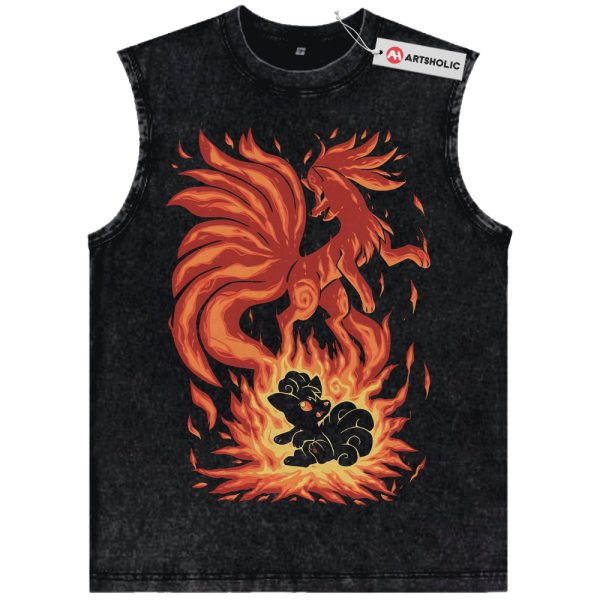 Ninetales Tank Top, Vulpix Tank Top, Pokemon Tank Top, PKM Tank Top, Anime Tank Top, Vintage Tank Top