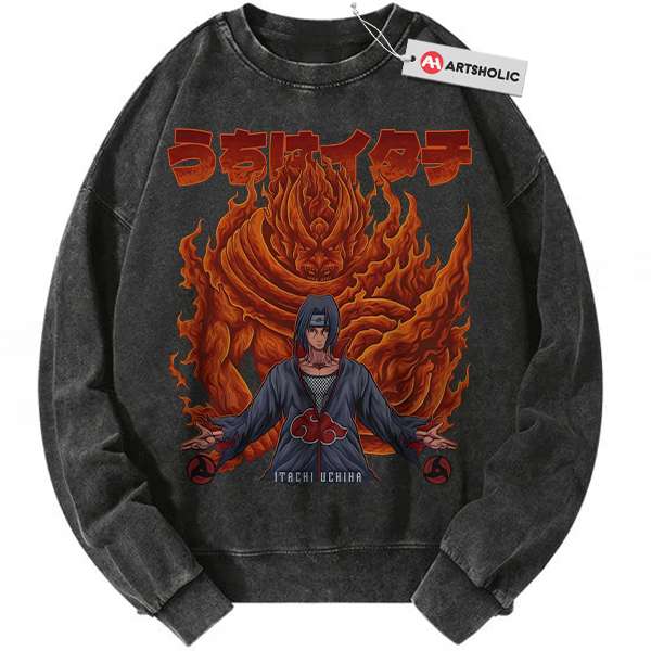 Itachi Uchiha Sweatshirt, Akatsuki Sweatshirt, Naruto Sweatshirt, Anime Sweatshirt, Vintage Sweater