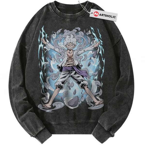 Monkey D Luffy Sweatshirt, One Piece Sweatshirt, Anime Sweatshirt, Vintage Sweater