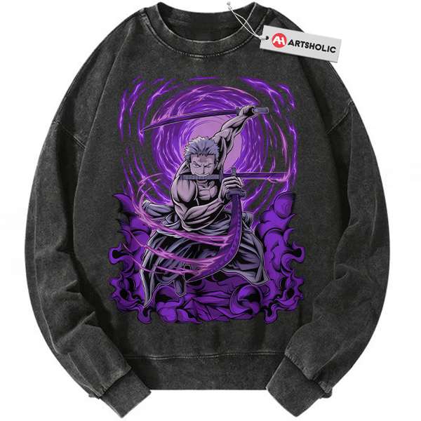 Roronoa Zoro Sweatshirt, One Piece Sweatshirt, Anime Sweatshirt, Vintage Sweater