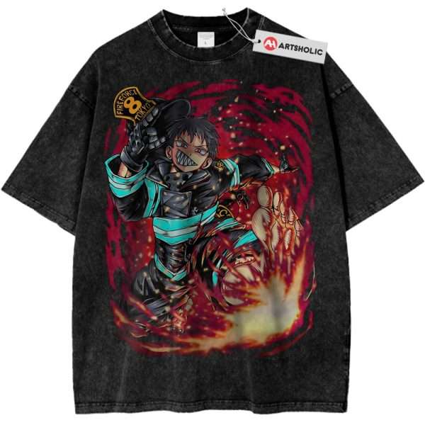 Shinra Kusakabe Shirt, Fire Force Shirt, Anime Shirt, Vintage Tee