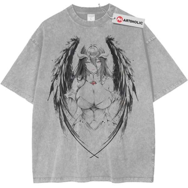 Albedo Shirt, Overlord Shirt, Anime Shirt, Vintage T-Shirt - Light Gray, L