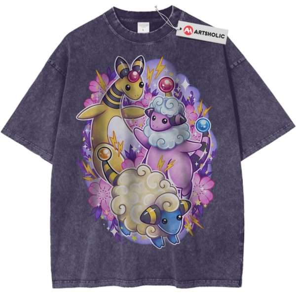 Mareep Shirt, Flaaffy Shirt, Ampharos Shirt, Pokemon Shirt, PKM Shirt, Anime Shirt, Vintage Tee - Purple Haze, L