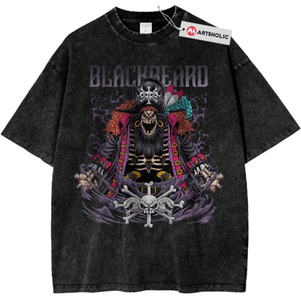 Skeleton Blackbeard Shirt, Marshall D Teach Shirt, One Piece Shirt, Anime Shirt, Vintage T-Shirt