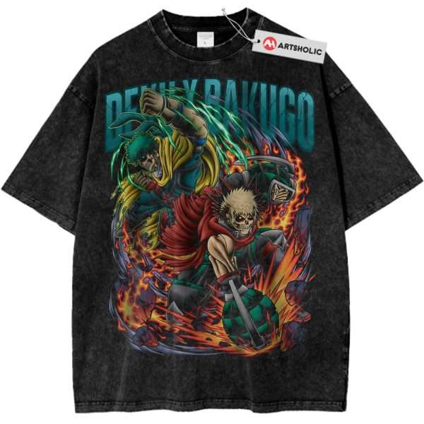 Izuku Midoriya Shirt, Katsuki Bakugo Shirt, MHA Shirt, Anime Shirt, Vintage Tee