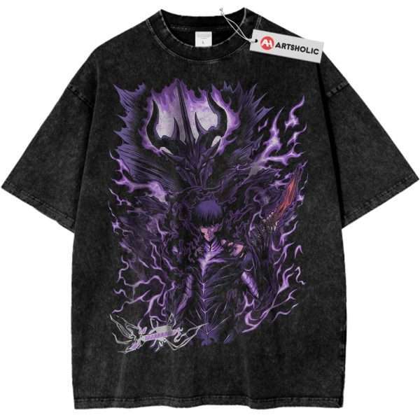 Sung Jinwoo Shirt, Solo Leveling Shirt, Anime Shirt, Vintage T-Shirt