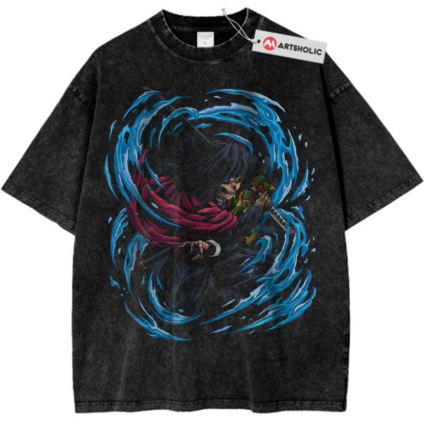 Skull Giyu Tomioka Shirt, Demon Slayer Shirt, Anime Shirt, Vintage T-Shirt