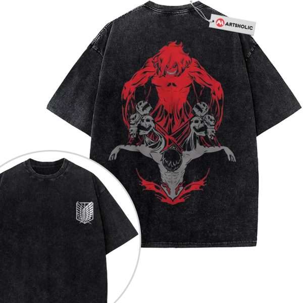 Eren Yeager Shirt, Attack On Titan Shirt, AOT Shirt, Anime Shirt, Vintage T-Shirt 2-Sided
