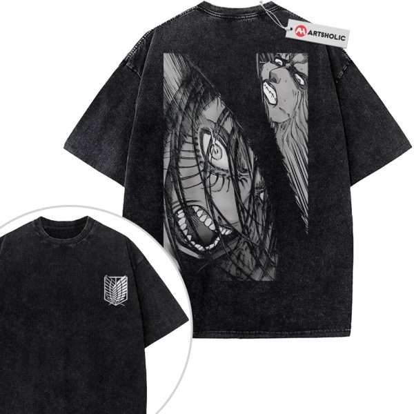 Eren Yeager Shirt, Attack On Titan Shirt, AOT Shirt, Anime Shirt, Vintage Tee 2-Sided