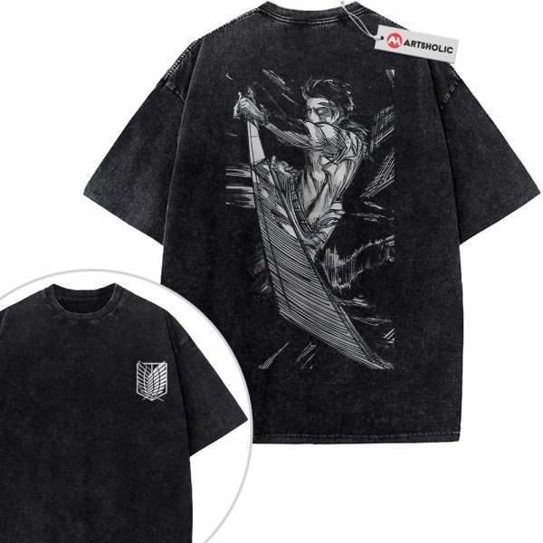 Levi Ackerman Shirt, Attack On Titan Shirt, AOT Shirt, Anime Shirt, Vintage Tee 2-Sided
