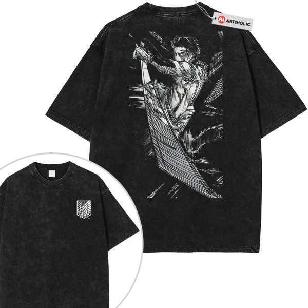 Levi Ackerman Shirt, Attack On Titan Shirt, AOT Shirt, Anime Shirt, Vintage Tee 2-Sided