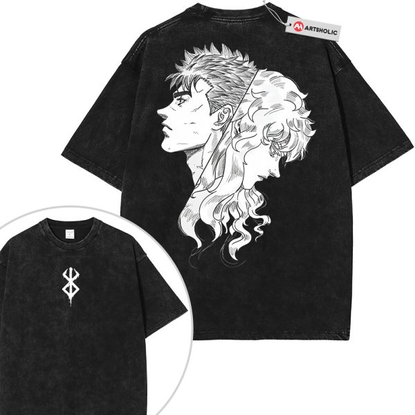 Griffith Shirt, Guts Shirt, Berserk Shirt, Anime Shirt, Vintage T-Shirt 2-Sided