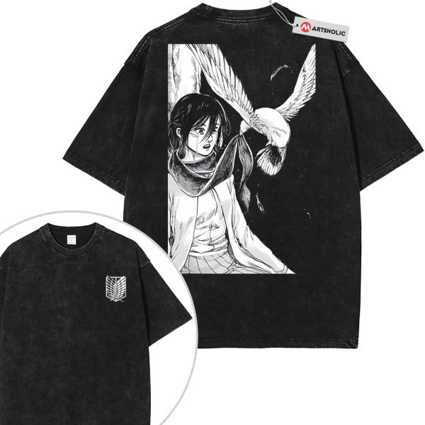 Mikasa Ackerman Shirt, Attack On Titan Shirt, AOT Shirt, Anime Shirt, Vintage T-Shirt 2-Sided