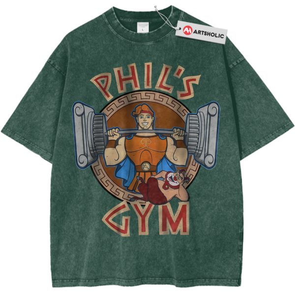 Hercules Shirt, Gym Shirt, Animated Shirt, Vintage T-Shirt - Dark Green, XL