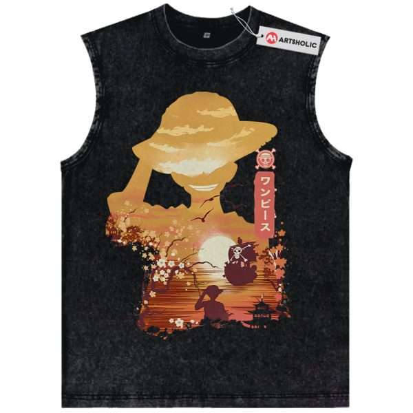Monkey D Luffy Tank Top, One Piece Tank Top, Anime Tank Top, Vintage Tank Top