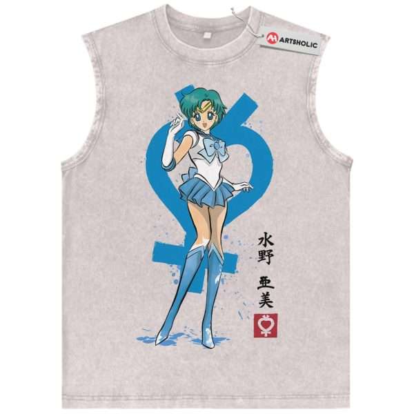 Sailor Mercury Tank Top, Sailor Moon Tank Top, Anime Tank Top,Vintage Tank Top