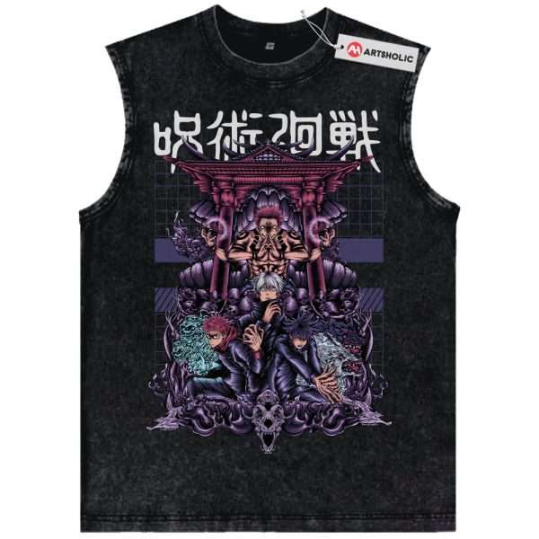 Sukuna Tank Top, Satoru Gojo Tank Top, Yuji Itadori Tank Top, Jujutsu Kaisen Tank Top, Anime Tank Top, Vintage Tank Top