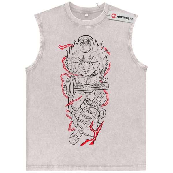 Roronoa Zoro Tank Top, One Piece Tank Top, Anime Tank Top, Vintage Tank Top