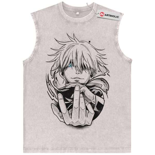 Satoru Gojo Tank Top, Jujutsu Kaisen Tank Top, Anime Tank Top, Vintage Tank Top