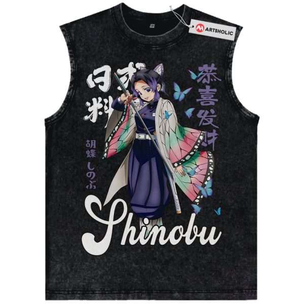 Kocho Shinobu Tank Top, Demon Slayer Tank Top, Anime Tank Top, Vintage Tank Top