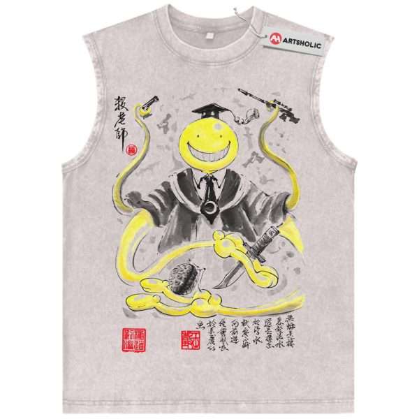 Korosensei Tank Top, Assassination Classroom Tank Top, Anime Tank Top, Vintage Tank Top