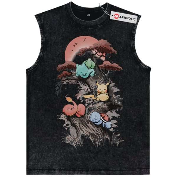 Bulbasaur Tank Top, Squirtle Tank Top, Charmander Tank Top, Pikachu Tank Top, Pokemon Tank Top, Anime Tank Top, Vintage Tank Top