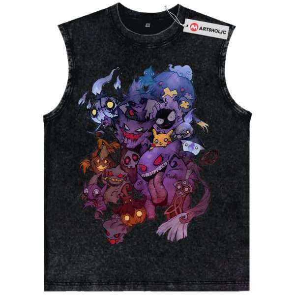 Halloween Pokemon Tank Top, PKM Tank Top, Anime Tank Top, Vintage Tank Top