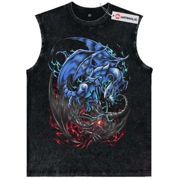 Blue-Eyes White Dragon vs Red-Eyes Black Dragon Tank Top, Yugioh Tank Top, Anime Tank Top, Vintage Tank Top