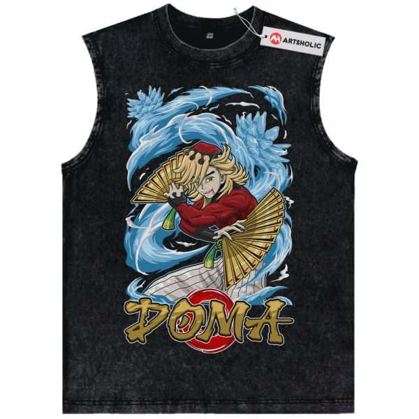 Doma Tank Top, Demon Slayer Tank Top, Anime Tank Top, Vintage Tank Top