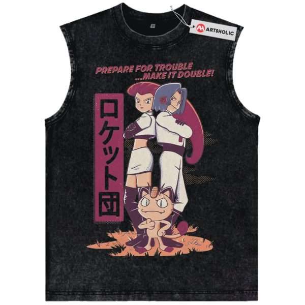 Team Rocket Tank Top, Pokemon Tank Top, PKM Tank Top, Anime Tank Top, Vintage Tank Top