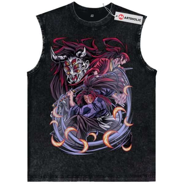 Kokushibo Tank Top, Demon Slayer Tank Top, Anime Tank Top, Vintage Tank Top