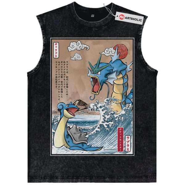 Lapras vs Gyarados Tank Top, Pokemon Tank Top, PKM Tank Top, Anime Tank Top, Vintage Tank Top