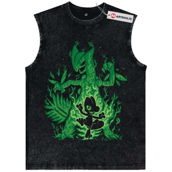 Treecko Tank Top, Sceptile Tank Top, Pokemon Tank Top, PKM Tank Top, Anime Tank Top, Vintage Tank Top