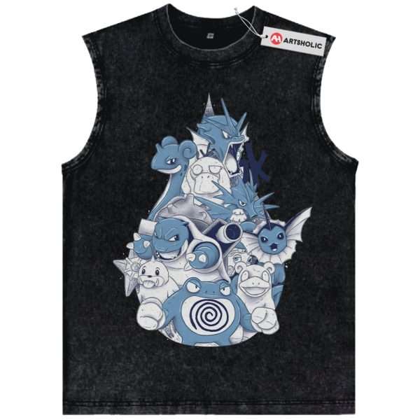 Water Class Pokemon Tank Top, PKM Tank Top, Anime Tank Top, Vintage Tank Top