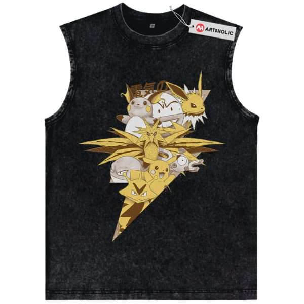 Electric Class Pokemon Tank Top, PKM Tank Top, Anime Tank Top, Vintage Tank Top