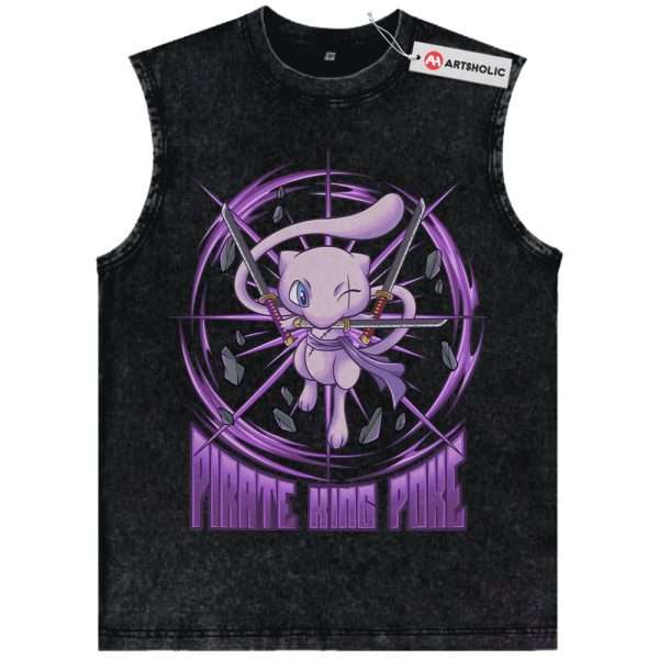Mew x Zoro Tank Top, Pokemon Tank Top, Anime Tank Top, Vintage Tank Top