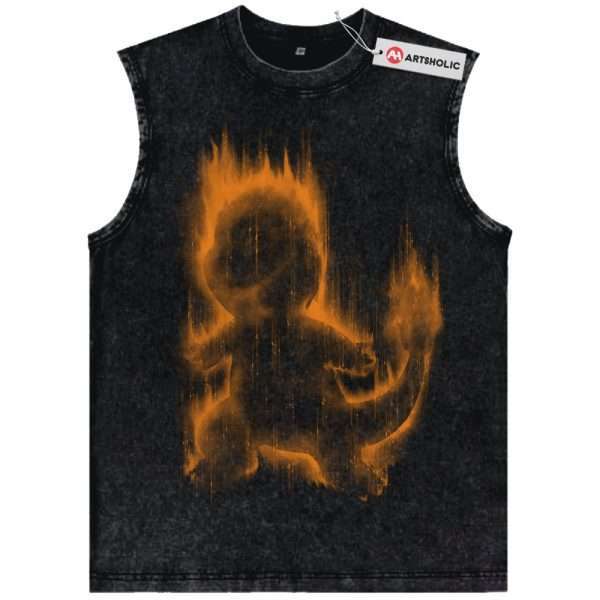 Charmander Tank Top, Pokemon Tank Top, PKM Tank Top, Anime Tank Top, Vintage Tank Top