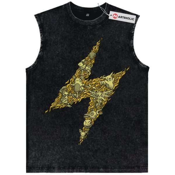 Electric-Type Pokemon Tank Top, PKM Tank Top, Anime Tank Top, Vintage Tank Top