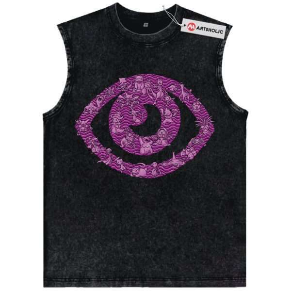 Psychic-Type Pokemon Tank Top, PKM Tank Top, Anime Tank Top, Vintage Tank Top