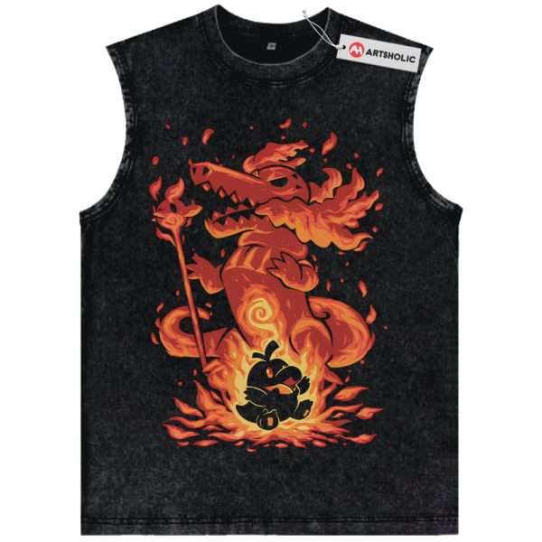 Fuecoco vs Skeledirge Tank Top, Pokemon Tank Top, PKM Tank Top, Anime Tank Top, Vintage Tank Top