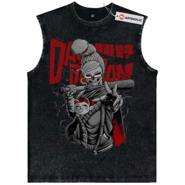 Skull Seiko Ayase Tank Top, Dandadan Tank Top, Anime Tank Top, Vintage Tank Top