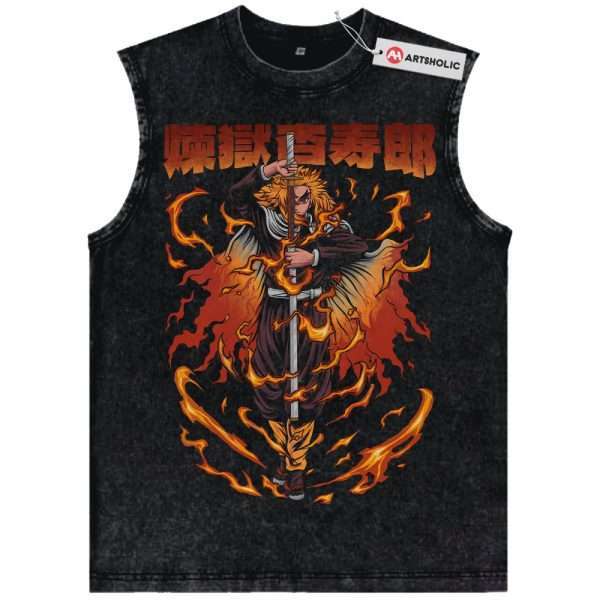 Kyojuro Rengoku Tank Top, Demon Slayer Tank Top, Anime Tank Top, Vintage Tank Top