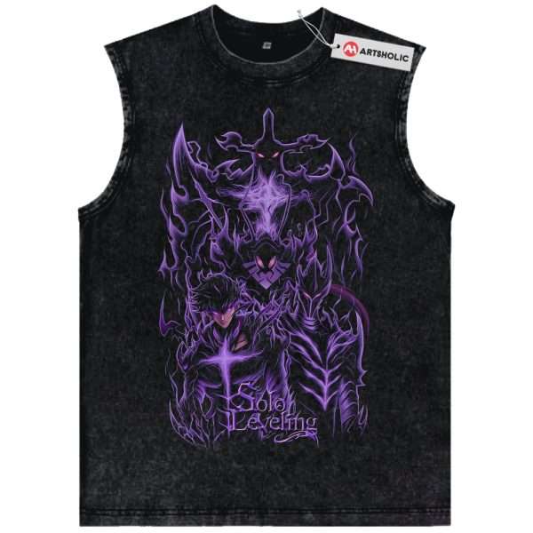 Sung Jinwoo Tank Top, Solo Leveling Tank Top, Anime Tank Top, Vintage Tank Top