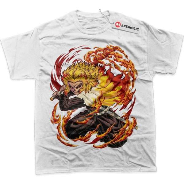 Skull Kyojuro Rengoku Shirt, Demon Slayer Shirt, Anime Shirt, Graphic T-Shirt