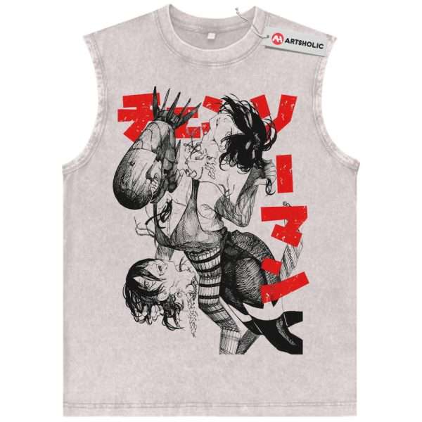 Reze Tank Top, Chainsaw Man Tank Top, Anime Tank Top, Vintage Tank Top