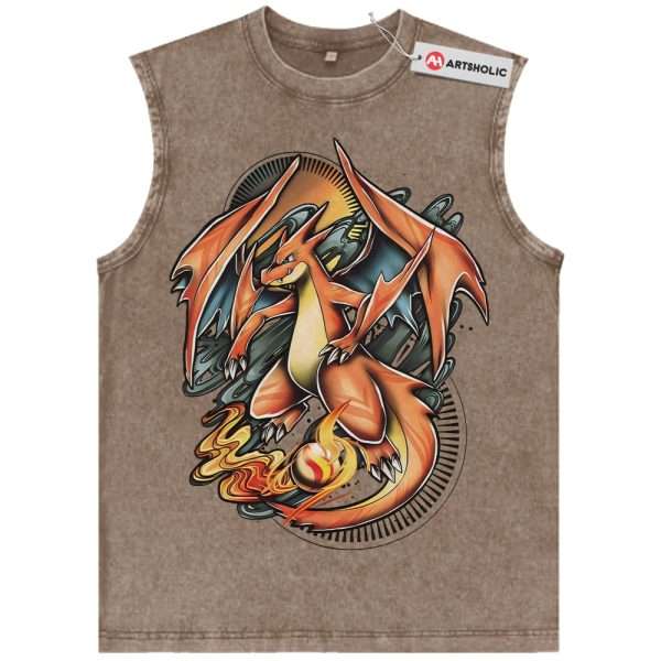 Charizard Tank Top, Pokemon Tank Top, PKM Tank Top, Anime Tank Top, Vintage Tank Top