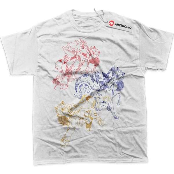 Raikou, Entei, Suicune Shirt, Pokemon Shirt, PKM Shirt, Anime Shirt, Graphic T-Shirt