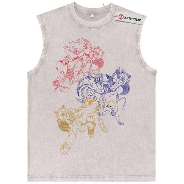 Raikou, Entei, Suicune Tank Top, Pokemon Tank Top, PKM Tank Top, Anime Tank Top, Vintage Tank Top